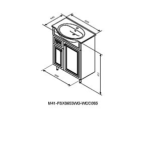 Тумба с раковиной RedBlu by Damixa Palace One 65 для ванной в интернет-магазине Sanbest