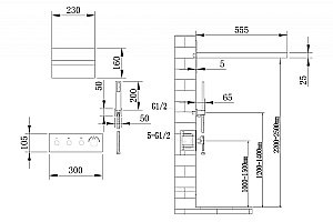 Душевая система Abber RUND AF8752B черная матовая купить в интернет-магазине сантехники Sanbest