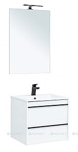 Тумба с раковиной Aquanet Lino 60 белый матовый для ванной в интернет-магазине Sanbest