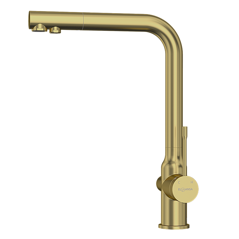 Смеситель для кухни Elghansa 56A5026-MattGold золото матовое купить в интернет-магазине сантехники Sanbest