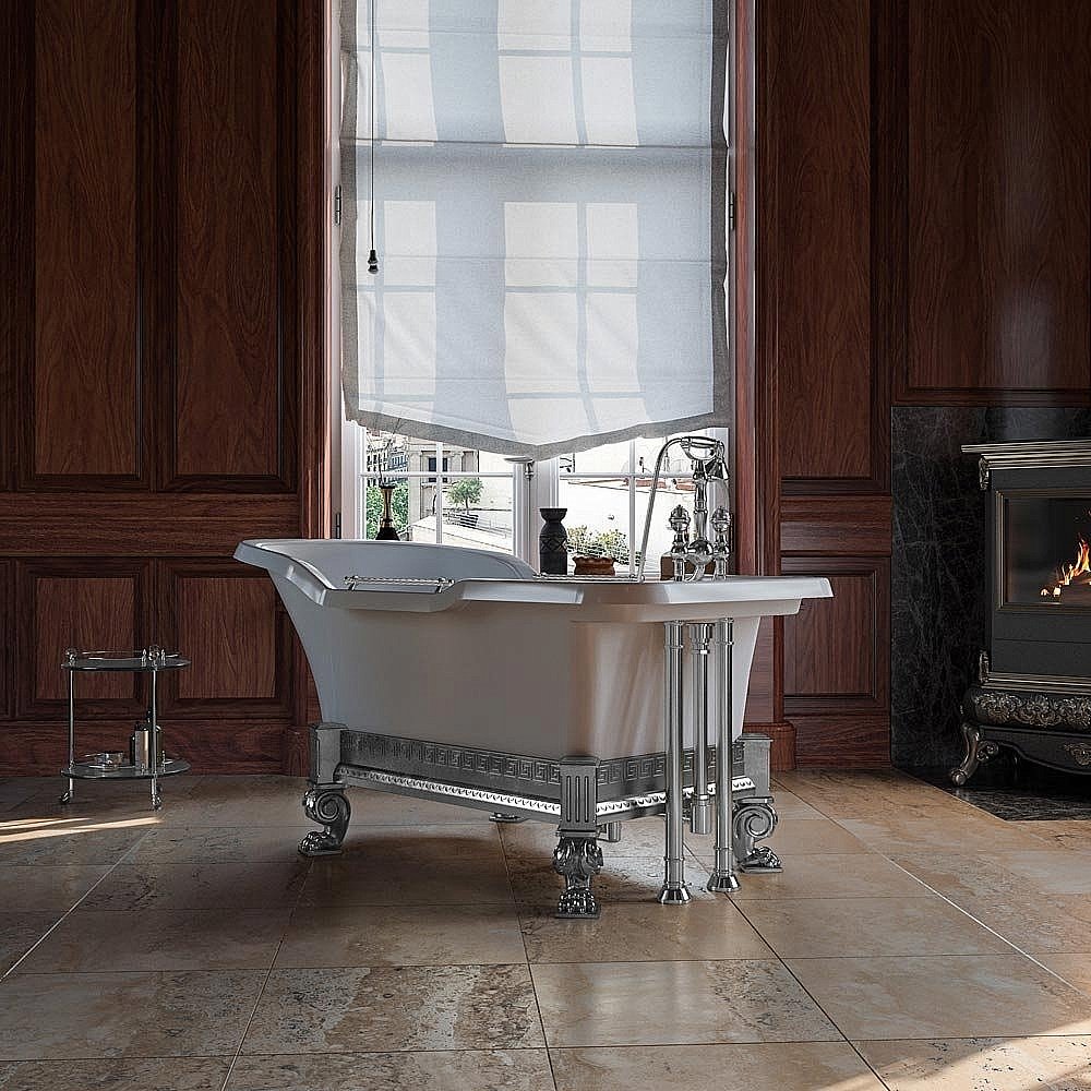 Ванна Migliore Impero Affusto 26343 180х87 белая,хром купить в интернет-магазине Sanbest