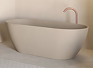 Ванна из искусственного камня Riho Bilbao 170x80 B118001106 серая галька купить в интернет-магазине Sanbest