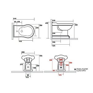 Биде напольное Kerasan Retro 102201*1 купить в интернет-магазине Sanbest