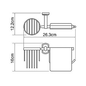 Держатель для освежителя и туалетной бумаги WasserKRAFT Oder К-3059 купить в интернет-магазине сантехники Sanbest