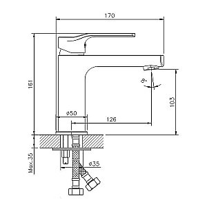 Смеситель для раковины Koller Pool Stream ST0200 купить в интернет-магазине сантехники Sanbest