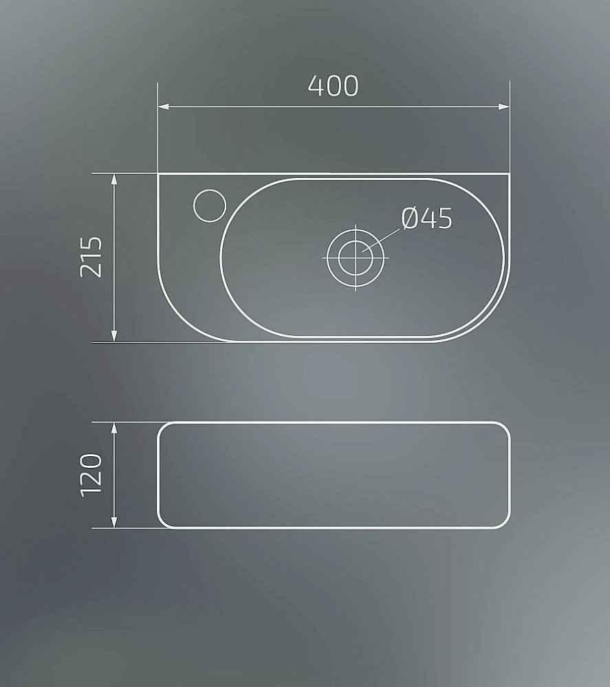 Раковина подвесная Gid Suspendido 40 N9274 61129L белая купить в интернет-магазине Sanbest