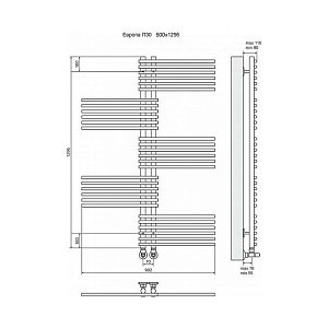 Полотенцесушитель водяной Terminus Европа П30 500x1296 купить в интернет-магазине сантехники Sanbest