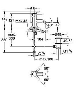 Смеситель для биде Grohe Allure 32147 000  купить в интернет-магазине сантехники Sanbest