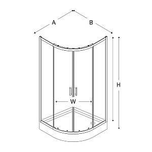 Душевой уголок NEW TRENDY SUVIA K-0515 90x90 стекло прозрачное/профиль хром купить в интернет-магазине Sanbest