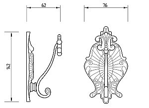 Крючок Migliore Elisabetta ML.ELB-60.109.BR бронза купить в интернет-магазине сантехники Sanbest