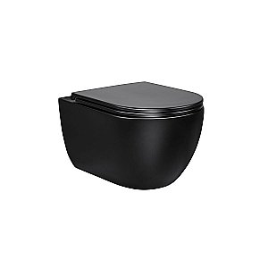 Унитаз подвесной Vincea Evo VT1-34MB безободковый, с крышкой микролифт, матовый черный купить в интернет-магазине Sanbest