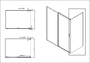 Душевой уголок Allen Brau Priority 120x90 3.32026.00/3.32056.00 стекло прозрачное/профиль хром купить в интернет-магазине Sanbest