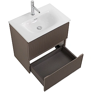 Тумба с раковиной BelBagno 50 UNO-MINI-500-2C-SO-СO+BB-8099-3-50 бежевая матовая для ванной в интернет-магазине Sanbest