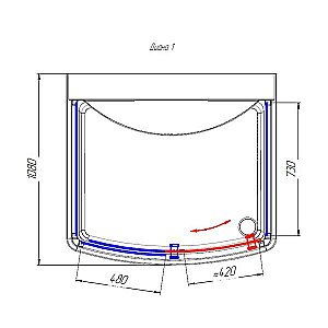 Душевая кабина Радомир Диана 1 108х118 1-05-1-0-0-0640 стекло прозрачное/профиль белый купить в интернет-магазине Sanbest