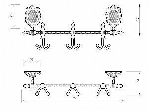 Крючок Migliore Сleopatra ML.CLE-60.739.CR хром купить в интернет-магазине сантехники Sanbest