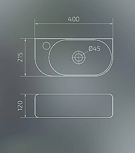 Раковина подвесная Gid Suspendido 40 N9274 61129L белая купить в интернет-магазине Sanbest