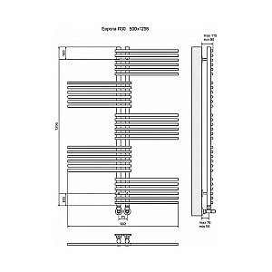 Полотенцесушитель водяной Terminus Европа П30 500x1296 купить в интернет-магазине сантехники Sanbest