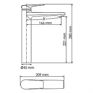 Смеситель для раковины WasserKRAFT Wiese 8403H купить в интернет-магазине сантехники Sanbest