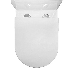 Унитаз напольный Azario Conto AZ-T005BR белый, безободковый, с бачком, с крышкой микролифт, слив торнадо купить в интернет-магазине Sanbest