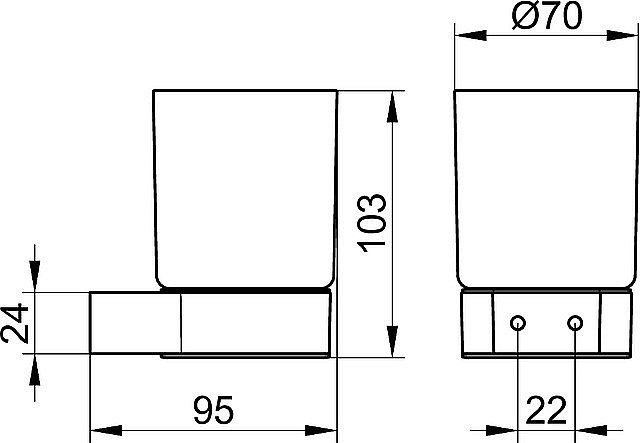 Стакан KEUCO PLAN 14950010100 хром купить в интернет-магазине сантехники Sanbest
