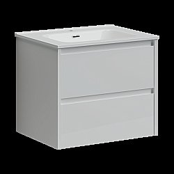 Тумба с раковиной Sancos Libra LB60W белый глянец для ванной в интернет-магазине Sanbest