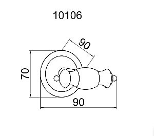 Крючок Boheme Palazzo Bianco 10106 купить в интернет-магазине сантехники Sanbest