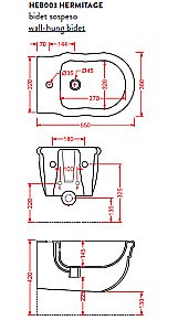 Биде подвесное ARTCERAM Hermitage HEB003 03 00 nero черное купить в интернет-магазине Sanbest