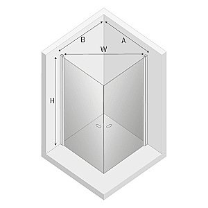 Душевой уголок NEW TRENDY NEW SOLEO 2D D-0139A/D-0140A 70x80 стекло прозрачное/профиль хром купить в интернет-магазине Sanbest