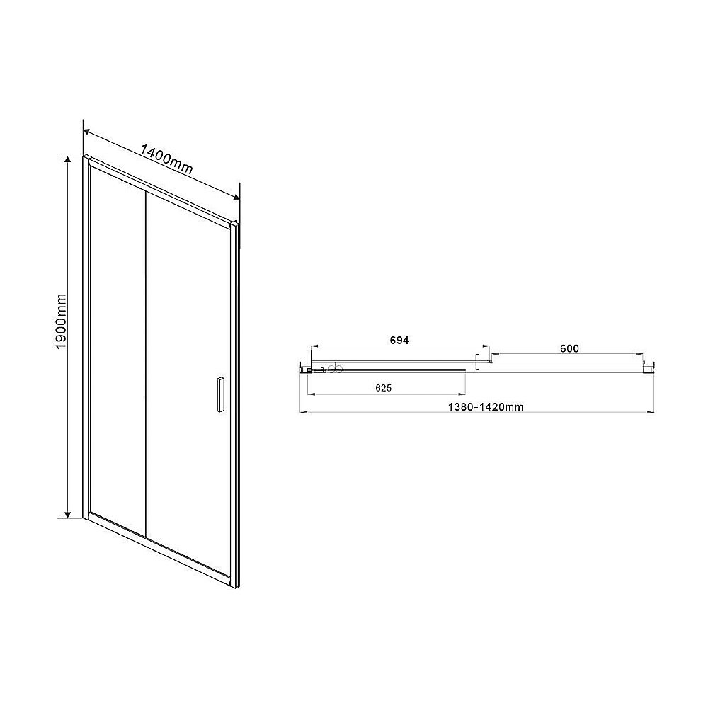 Душевая дверь Vincea Garda 140 купить в интернет-магазине Sanbest