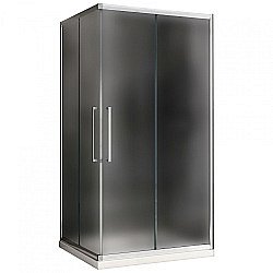 Душевой уголок ABBER Schwarzer Diamant AG02129MH 120x90 стекло матовое/профиль хром купить в интернет-магазине Sanbest