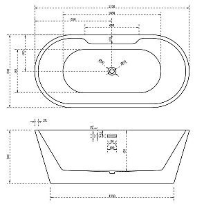 Акриловая ванна ABBER AB9299-1.7 170х80 купить в интернет-магазине Sanbest