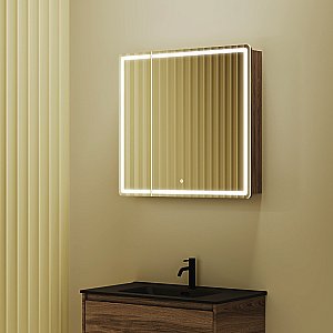 Зеркальный шкаф Sancos Mirror MI80ECH дуб чарльстон купить в интернет-магазине сантехники Sanbest