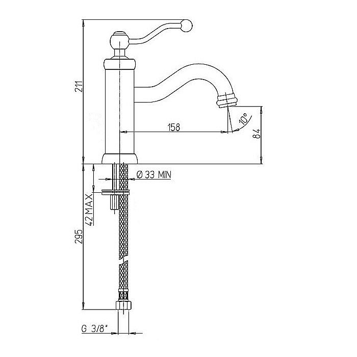 Смеситель для раковины PAINI Duomo 88F3205 бронза купить в интернет-магазине сантехники Sanbest