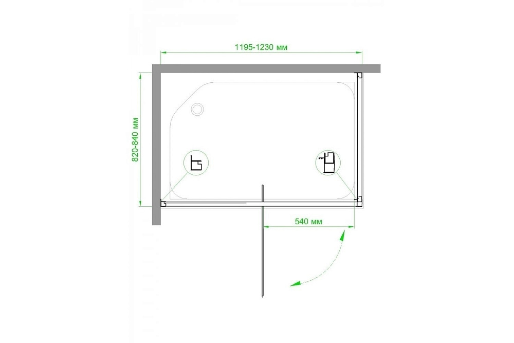 Душевой угол Royal Bath RB HV-C-CH 120х80 купить в интернет-магазине Sanbest