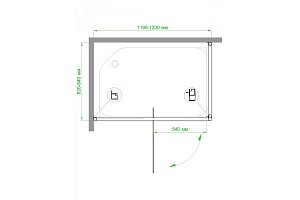 Душевой угол Royal Bath RB HV-C-CH 120х80 купить в интернет-магазине Sanbest