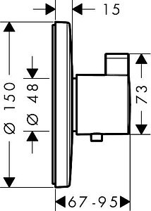 Термостат для душа Hansgrohe Ecostat S HighFlow 15756000 купить в интернет-магазине сантехники Sanbest