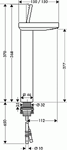 Смеситель для раковины Axor Starck X 10080000 купить в интернет-магазине сантехники Sanbest