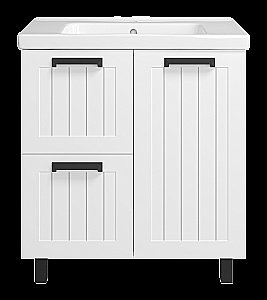 Тумба с раковиной Misty Спарта - 80 П-Спа-06080-01-012Я белая для ванной в интернет-магазине Sanbest