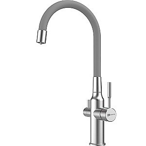 Смеситель для кухни Lemark Expert LM5083S-Gray серый/хром купить в интернет-магазине сантехники Sanbest