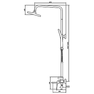 Душевая система Azario Conda AZ-K2411GR графит купить в интернет-магазине сантехники Sanbest