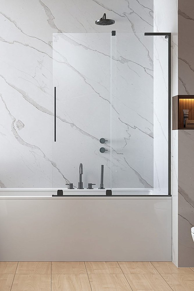 Шторка для ванны Radaway Furo SL Brushed GunMetal PND II 120 стекло прозрачное/профиль брашированная оружейная сталь купить в интернет-магазине Sanbest