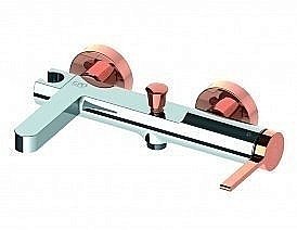 Смеситель для ванны GPD Gildo MBB165-K-R Хром - Розовое золото купить в интернет-магазине сантехники Sanbest