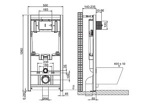 Инсталляция для унитаза BelBagno BB002-80 купить в интернет-магазине сантехники Sanbest