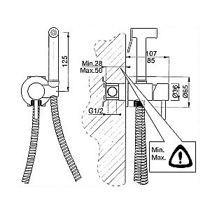 Гигиенический душ Giulini Futuro FSH25BR бронза купить в интернет-магазине сантехники Sanbest