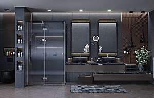 Душевой уголок Ambassador Diamond 80x120 12011104 стекло прозрачное/профиль хром купить в интернет-магазине Sanbest