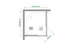 Душевой уголок Royal Bath RB8575HPD-T 75х85 прозрачный купить в интернет-магазине Sanbest