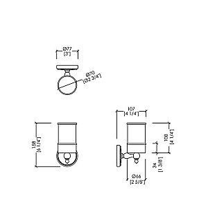 Стакан DEVON&DEVON Dorothy DOR403BR бронза купить в интернет-магазине сантехники Sanbest