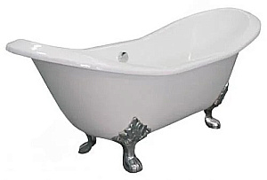Ванна чугунная Elegansa Taiss 180х80 И0000031A белая/ножки хром купить в интернет-магазине Sanbest