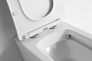 Унитаз приставной Ceramalux NS-3170 белый, безободковый, с крышкой микролифт купить в интернет-магазине Sanbest