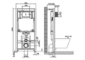 Инсталляция для унитаза BelBagno BB002-80 купить в интернет-магазине сантехники Sanbest